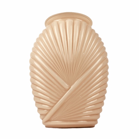 Vintage Anchor Hocking Peach Ribbed Vase - Picture 12 of 12